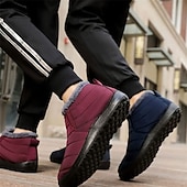 baratos Ténis de mulher-Botas de inverno impermeáveis para homens e mulheres - calçados quentes com forro de pele para atividades ao ar livre