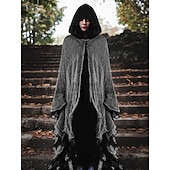 levne Pánské kostýmy-Duch Smrtka Cosplay kostým Kostým na Večírek plášť s kapucí Dospělé Pánské Dámské Úbory Strašidelný kostým Výkon Párty předvečer Všech svatých Plesová maškaráda Mardi Gras Jednoduchý karnevalov