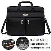cheap Men&#039;s Bags-Men&#039;s Business Laptop Bag with Shoulder Strap, Water-Resistant Work Briefcase with Multiple Zipper Pockets for Office and Travel