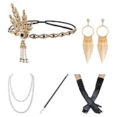 preiswerte Zubehör und mehr-Retro Vintage Goldene Zwanziger 1920er Flapper-Stirnband Zubehörset Der große Gatsby Hochzeitsgast Kostüm Damen Karneval Maskerade Leistung Party / Abend Hochzeitsempfang Erwachsene 1 x