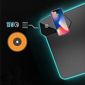 levne Podložky pod myš-vysoce kvalitní multifunkční voděodolná gumová velká 15w ed rgb 4mm bezdrátová nabíječka herní kancelářský koberec podložka pod myš