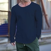 男性用 スウェットシャツ アプリコット ブラック ホワイト ブルー グリーン クルーネック 平織り スポーツ 日常 祝日 ポリエステル ストリートファッション ベーシック カジュアル 春 & 秋 衣類 パーカー トレーナー 長袖 お買い得  ベーシックスウェットシャツ-男性用 スウェットシャツ アプリコット ブラック ホワイト ブルー グリーン クルーネック 平織り スポーツ 日常 祝日 ポリエステル ストリートファッション ベーシック カジュアル 春 & 秋 衣類 パーカー トレーナー 長袖