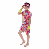 cheap Couple &amp; Group Costumes-Rollerblade Outfits Doll Y2K Cowgirl Suits Jumpsuit Dress Hot Pink Girls Boys Family Cosplay Costume Halloween Carnival Masquerade