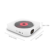 Χαμηλού Κόστους Ηχεία-Kc-909 φορητό cd player ενσωματωμένο ηχείο στερεοφωνικό cd player με διπλή υποδοχή ακουστικών 3,5 χιλιοστών led οθόνη led επιτοίχιας συσκευή αναπαραγωγής μουσικής cd με τηλεχειριστήριο IR υποστηρίζει