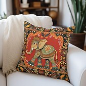 billige boho stil-4.0 stk Polyester Putecover, Trykt mønster Enkel Fritid Kvadrat Tradisjonell Klassisk
