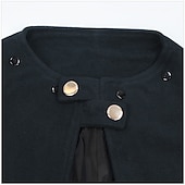 economico Trench da uomo-Per uomo Trench Mantello / mantelle Poncho Feste Esterno Inverno Poliestere Tenere al caldo Capispalla Abbigliamento Di tendenza Streetwear Liscio Colletto di pelliccia Bavero