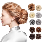abordables Chignons-chignons Chignon Enrouler autour de la queue de cheval Cheveux Synthétiques Pièce de cheveux Extension des cheveux Bouclé Soirée Usage quotidien Soirée &amp; Evénement A1 A2 A3