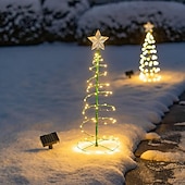 お買い得  クリスマスのあかり-クリスマスソーラー芝生ライト屋外ip65防水ledクリスマスツリーガーデンライトクリスマス中庭庭庭歩道屋外装飾