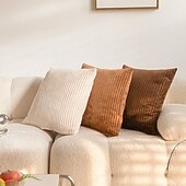 levne Trendy polštáře-dekorativní přehozové polštáře pruhované manšestrové povlaky na polštáře jednobarevné polštáře pohovka polštář opěrka hlavy opěrka polštář 1ks