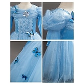 economico Costumi per bambine-Regina delle nevi Gelido Principessa Elsa Abito da damigella Costume per festa a tema Abiti in tulle Cosplay for Ragazze Bambini Natale Carnevale Mascherata Matrimonio Ospite di nozze
