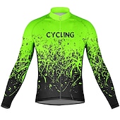 voordelige Heren shirts-Voor heren Wielrenshirt Lange mouw Fietsen Kleding Bovenlichaam met 3 achterzakken Bergracen Wegwielrennen Ademend Sneldrogend Vochtregelerend Reflecterende strips Geel Rood Oranje Grafisch Polyester