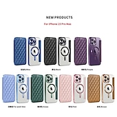 preiswerte Handyhülle für iPhone-Handyhülle für iPhone 16e Apple AirTag iPhone 16 iPhone 15 Pro Max Plus 14 13 12 11 Wallet Case mit Magsafe transparentem Kartensteckplatz Retro TPU PU-Leder