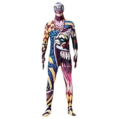 abordables Disfraces para hombres-Traje de Cuerpo Completo Traje de cosplay Body Calavera Monstruo Zalgo Cosplay Niños Adulto Hombre Chico Carnaval Mascarada Mardi Gras Fiesta Víspera de Todos los Santos Rendimiento Disfrazarse