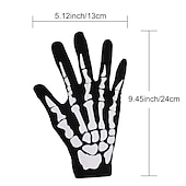 abordables Masques-Crâne de squelette Halloween Gants Masque Accessoires Halloween Horreur Déguisement effrayant Halloween Enfant Adulte Homme Femmes Unisexe Halloween Mardi Gras Déguisements d&#039;Halloween faciles Se