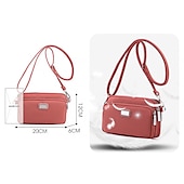 billiga Crossbodyväskor-Dam Crossbody-väska Axelväska Hoboväska Nylon Utomhus Dagligen Helgdag Dragkedja Stor kapacitet Vattentät Lättvikt Ensfärgat Ljus och elegant lila Svart Marinblå