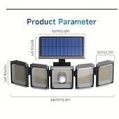 economico Applique per esterni-1 pc 8 W Illuminazione esterna da parete Ad energia solare Luce fredda 3.2 V 300 Perline LED