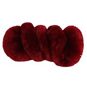 abordables Fundas para volante-piel de lana suave cubierta del volante del coche protector de accesorios del coche del camión protector para el volante universal 35cm-43cm antideslizante reconfortante y lujosa textura suave