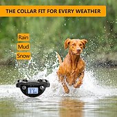 お買い得  犬用トレーニング用品-犬と猫のための自動無駄吠え防止首輪 ビープ音振動 IP65 防水 LCD スクリーンディスプレイ 調整可能な感度 長いスタンバイ時間