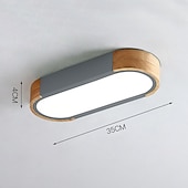 economico Lampade da soffitto-plafoniera a led fodera lampada da soffitto decorativa in legno 35/65cm pannello soggiorno camera da letto lampada 110-240v
