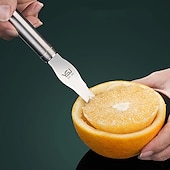 cheap Kitchen Utensils &amp; Gadgets-1pc Orange Peeler Tools Stainless Steel Citrus Peel Cutter Citrus Remover Easy Open Lemon Peeler Vegetable Slicer Fruit Tools Kitchen Gadgets