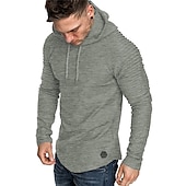 cheap Basic Hoodies-Men&#039;s Hoodie ArmyGreen Black khaki Gray White Solid Color Cool Winter Clothing Apparel Hoodies Sweatshirts  Long Sleeve