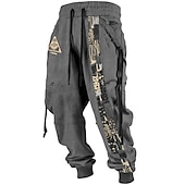 preiswerte Sweatpants-Stammes Bandana-Druck Vintage Herren 3D-Druck Jogginghose Trainingshose Hosen Hose Outdoor Strasse Casual Polyester Schwarz Rot Blau S M L Mittlere Taillenlinie Elastizität Hose