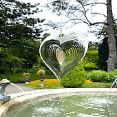 economico Decorazione terrazza-girandole per giardino in metallo girandola da giardino decorazione per cortile esterno decorazione da appendere, decorazione del patio del giardino, invia amici e parenti per commemorare i campanelli eolici, regali commemorativi