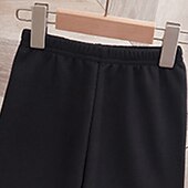 economico Pantaloni e gonne-Bambino Da ragazza Leggings foderati in pile Pop art Attivo Scuola Cotone 7-13 anni Primavera Nero Rosa Grigio chiaro