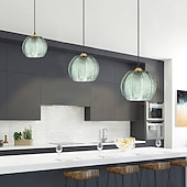 cheap Island Lights-LED Pendant Lights Green Glass Pendant Lighting for Kitchen Island Kitchen Lights Ceiling 1 Pack 110-240V