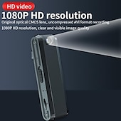 お買い得  屋内IPネットワークカメラ-1080p hd ビデオレコーダーミニ隠しカメラクリップ ir ナイトカムバッククリップボディ dv rdv dvr ビデオ監視ビデオカメラループ録画