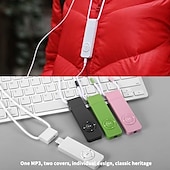 Недорогие МР3 плеер-Цифровой mp3-плеер, портативный USB-перезаряжаемый медиа-звук, mp3-музыкальный плеер со шнурком для студентов, подарки на день Святого Валентина
