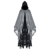 levne Pánské kostýmy-Duch Smrtka Cosplay kostým Kostým na Večírek plášť s kapucí Dospělé Pánské Dámské Úbory Strašidelný kostým Výkon Párty předvečer Všech svatých Plesová maškaráda Mardi Gras Jednoduchý karnevalov