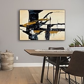 cheap Abstract Paintings-Handmade Hand Painted Extra Large Painting Black And white Painting Abstract Painting Oversized Abstract Painting Minimalist Art Wall Decor No Frame Unstretched