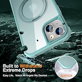 economico Cover per iPhone-telefono Custodia Per iPhone 17 Pro Max 17 Air 16e 13 12 11 Pro Max Con Magsafe Supporto ad anello Magnetico Supporta la Ricarica Wireless Tinta unica TPU PC