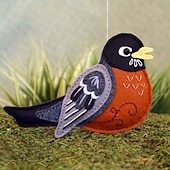 cheap Event &amp; Party Supplies-Felt Bird Ornament, 3D Simulation Bird Memorial Handcrafts Ornaments Handmade Plush Tree Wall Decorations Red Bird Gifts Hanging Ornaments