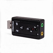 Недорогие USB-концентраторы-Высококачественный мини-USB 2,0 микрофон 7,1 звуковая дорожка динамик аудио гарнитура микрофон 3,5 мм разъем преобразователь 3D аудио звуковая карта адаптер для ноутбука