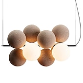 abordables Éclairages grappe-LED suspension 10 lumières verre globe lustre lumière moderne noir rose lustres pendentif luminaire vintage globe boule plafond encastré luminaire 110-240v