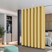 お買い得  ブラックアウトカーテン-遮光カーテン ドレープ ファームハウス ハトメ/アイレット カーテンパネル リビングルーム ベッドルーム 引き戸カーテン キッチン バルコニー 窓 トリートメント 断熱