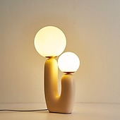 preiswerte Nachttischlampe-Schreibtischlampe modern G9 2-Kopf-Licht Zuhause nordisch dekorative Tischbeleuchtung Arbeitszimmer 110–240 V