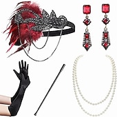 olcso Kiegészítők és még sok más-1920-as évek A nagy Gatsby Felszerelések Esküvői Vendég Mindszentek napja Halloween Diákbál Esküvői fogadás Felnőttek Kesztyűk Fülbevalók Nyakláncok Minden évszak
