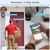 voordelige IP-netwerkcamera&#039;s voor buiten-evkvo 5mp dual lens draadloze beveiligingscamera&#039;s 10x digitale zoom kleur nachtzicht 2-weg audio ptz afstandsbediening auto tracking vooraf ingestelde punten &amp; cruisefuncties voor huisbeveiliging