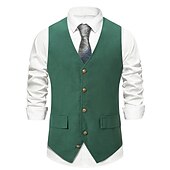 ieftine Blazere și veste-Epocă Anii 1920 Γιλέκο Vestă Gatsby Domn Nași de Căsătorie Croi Slim Bărbați Mascaradă Nuntă Invitat la nunta Petrecere / Seara Adulți Vestă