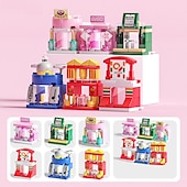 economico oggetti di scena per cabine fotografiche-auto da assemblaggio modulari di piccole particelle bancarelle per ragazzi giocattoli puzzle per bambini veicolo tanspolizia