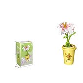 cheap Building Toys-Meat building block flower blind box simulation flower potted tabletop decoration assembly boutique toy gift prize