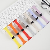 baratos Pulseiras de Apple Watch-Pulseira Esportiva Compatível com Pulseira Apple Watch 38mm 40mm 41mm 42mm 44mm 45mm 49mm Elástico Áspero Fecho Magnético Silicone pulseira de substituição para iwatch Ultra 2 Series 9 8 7 SE 6 5 4 3