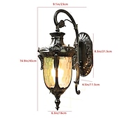 preiswerte Außenwandleuchten-LED-Wandleuchte, Beleuchtungskörper, E27, antike Wandleuchte, Laterne, außen, wasserdicht, rostfrei, Aluminium, Glas, Laterne, Wandleuchte, Laterne, Innenhof, Garten, Balkon, Villa, dekorative