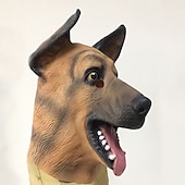 お買い得  ハロウィン 2024-動物緑の魚ヘッドカバーオランウータン馬頭象オンドリヘッドカバー豚頭ヒョウトラキツネマスクラテックスコスプレ用