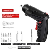 cheap Screw &amp; Nut Drivers-15PCS/Set Foldable Electric Screwdriver Repairing Tools Screw Tightening USB Charging With LED Lighting For Maintenance Installation
