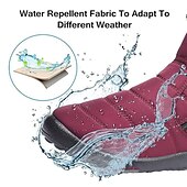baratos Ténis de mulher-Botas de inverno impermeáveis para homens e mulheres - calçados quentes com forro de pele para atividades ao ar livre