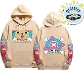 cheap Graphic Tees &amp; Hoodies-One Piece Tony Tony Chopper Hoodie Anime Cartoon Anime Front Pocket Graphic Hoodie For Men&#039;s Women&#039;s Unisex Adults&#039; Hot Stamping 100% Polyester with Bracelet